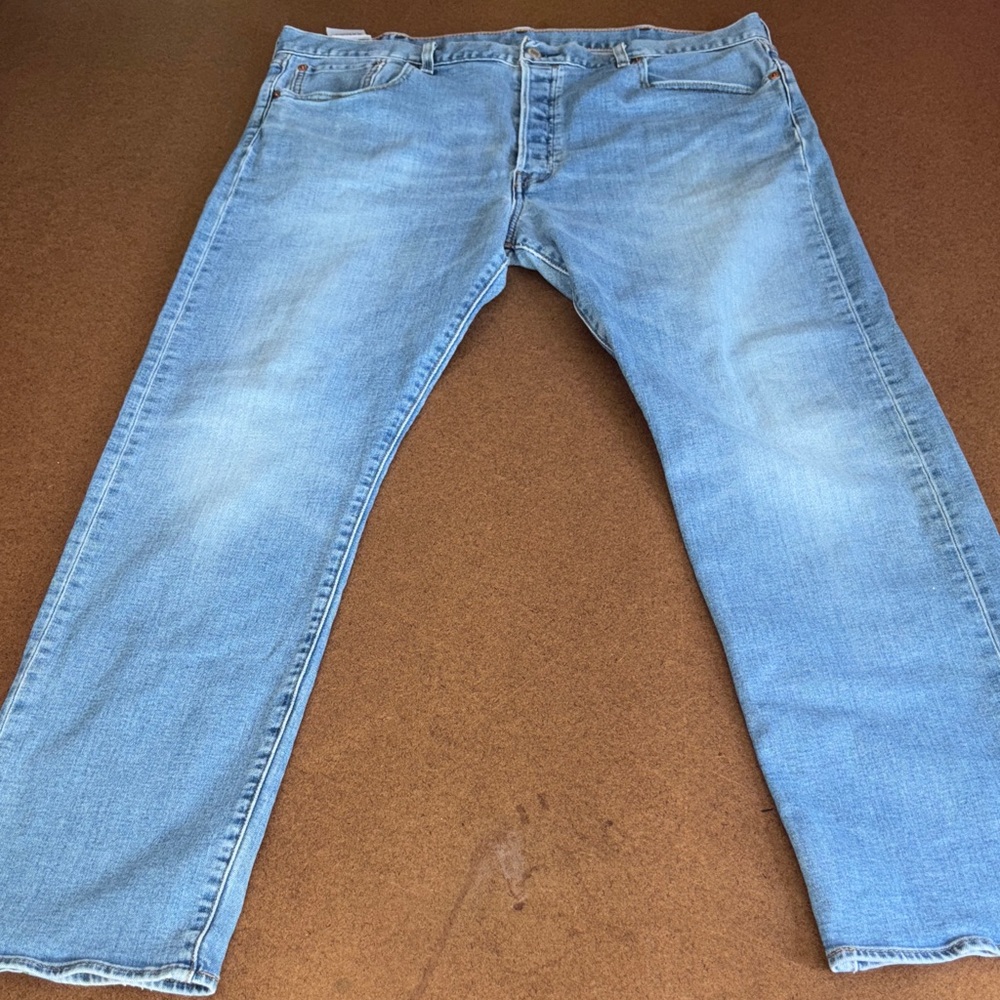Levi's 501 Men's Straight Jeans 40x32 in Light Blue Wash